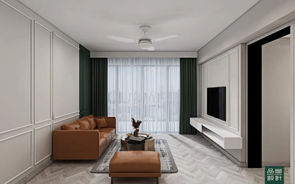 Living room in Rivercove Residences 3 Bedroom — interior by Noble Interior Design