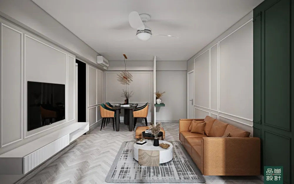 Living room in Rivercove Residences 3 Bedroom — interior by Noble Interior Design