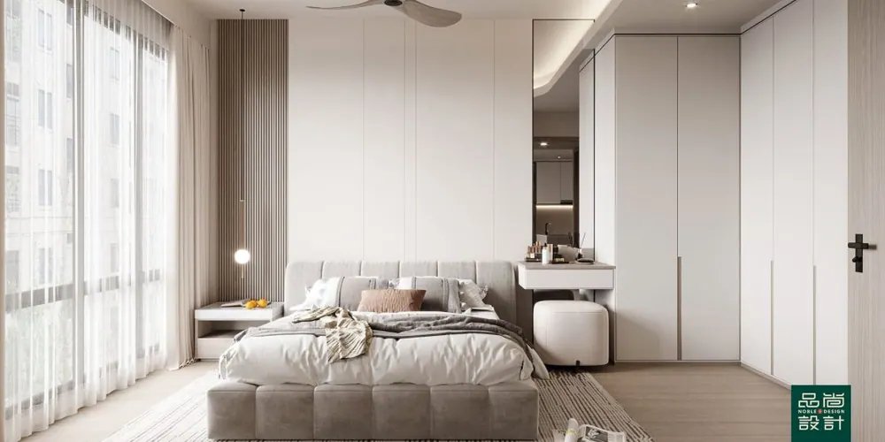Master bedroom in The Gazania 2 Bedroom — interior by Noble Interior Design