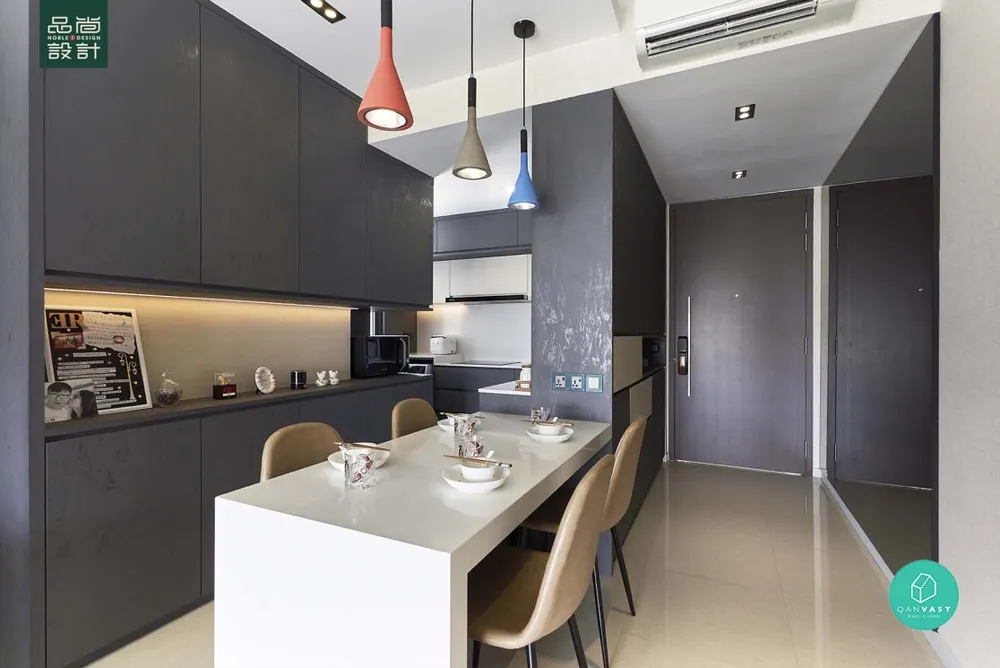 Dining area in Vue 8 Residences 2 Bedroom — interior by Noble Interior Design