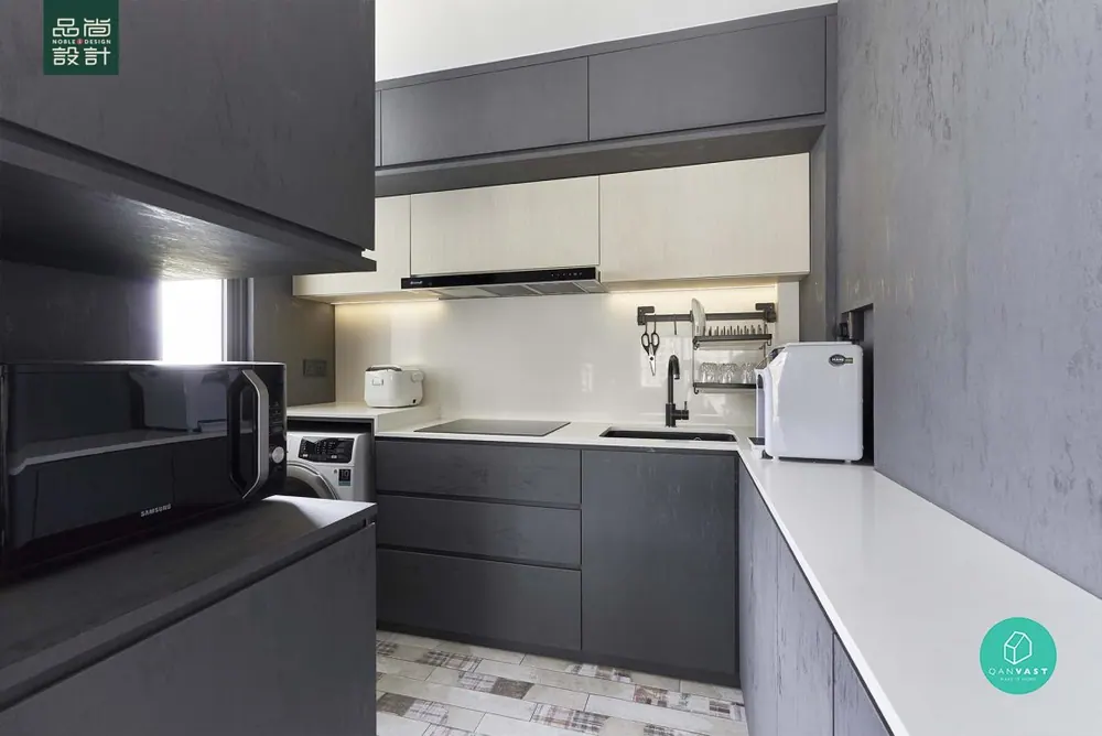Kitchen in Vue 8 Residences 2 Bedroom — interior by Noble Interior Design