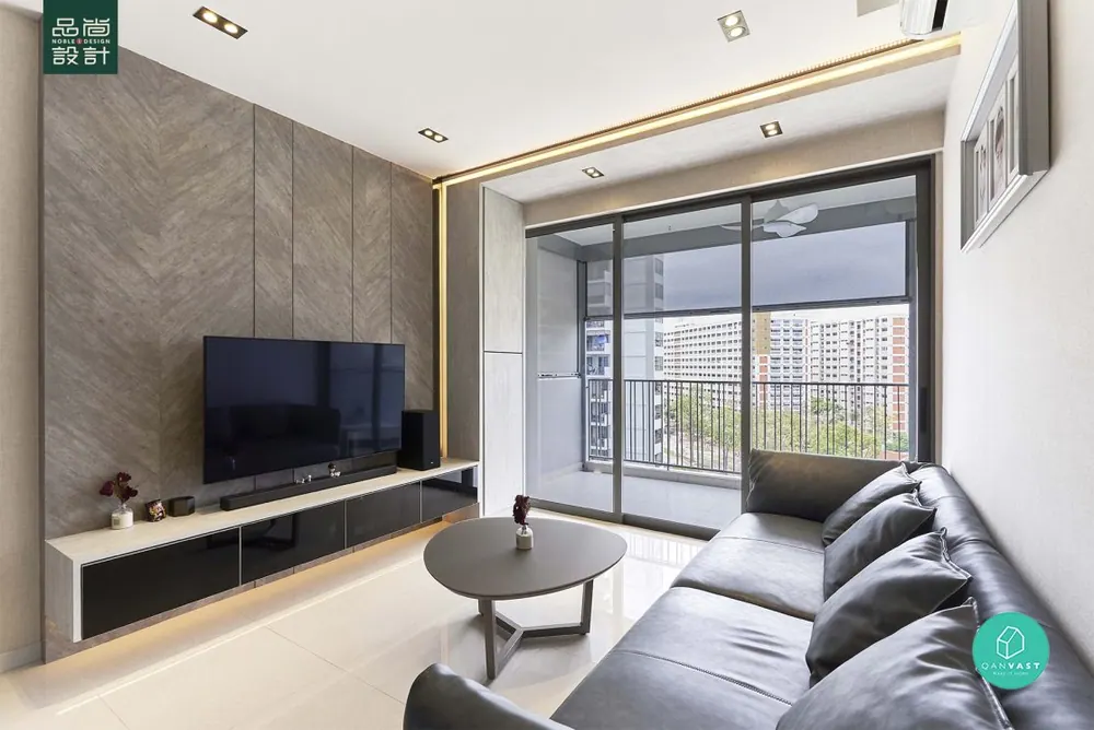 Living room in Vue 8 Residences 2 Bedroom — interior by Noble Interior Design