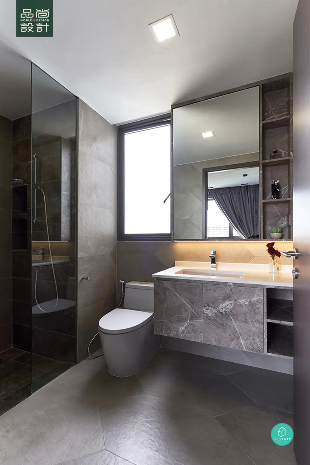 Bathroom in Vue 8 Residences 2 Bedroom — interior by Noble Interior Design