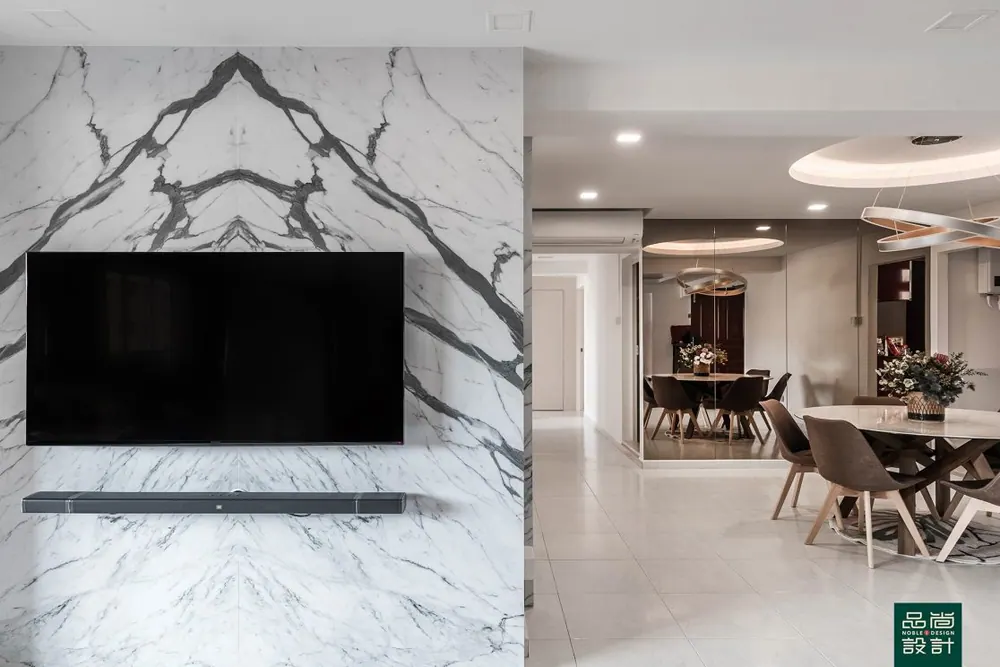Living and dining in Pasir Ris 5-room — interior by Noble Interior Design