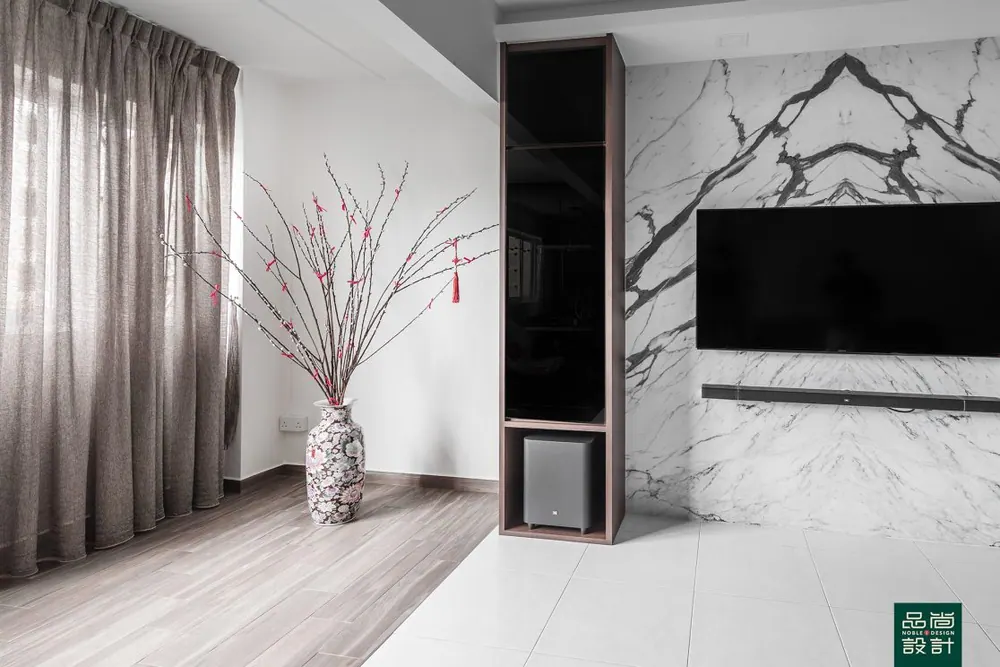 Feature wall in Pasir Ris 5-room — interior by Noble Interior Design