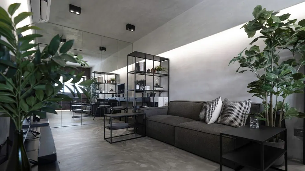 Modern Industrial Themed Bachelor Pad