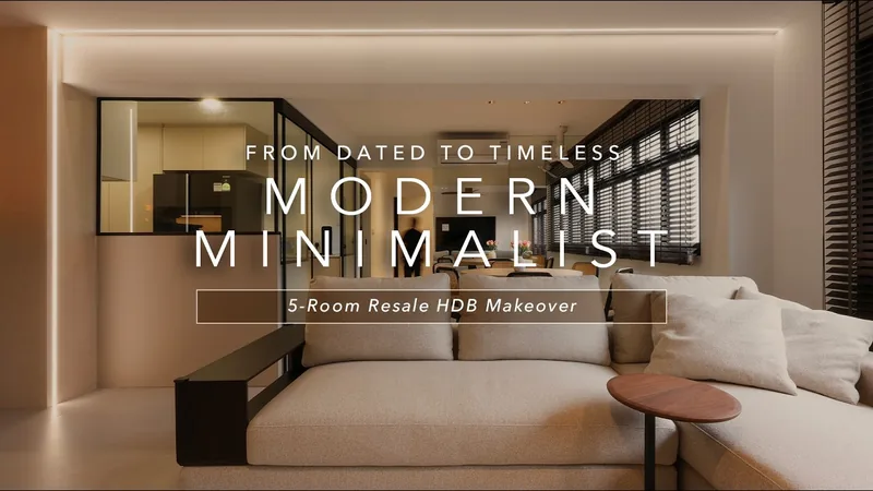 From Dated to Timeless: A Modern Minimalist 5-Room Resale HDB Makeover