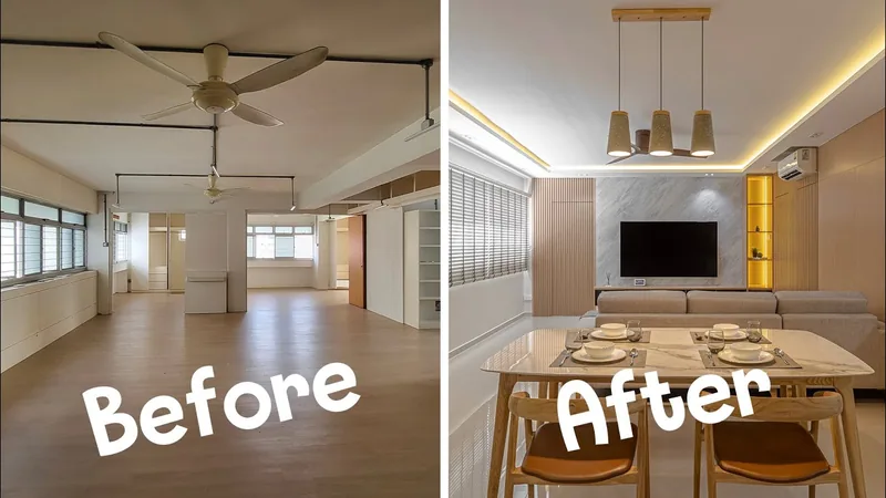 Before & After: A 5-room Resale HDB Scandinavian Transformation